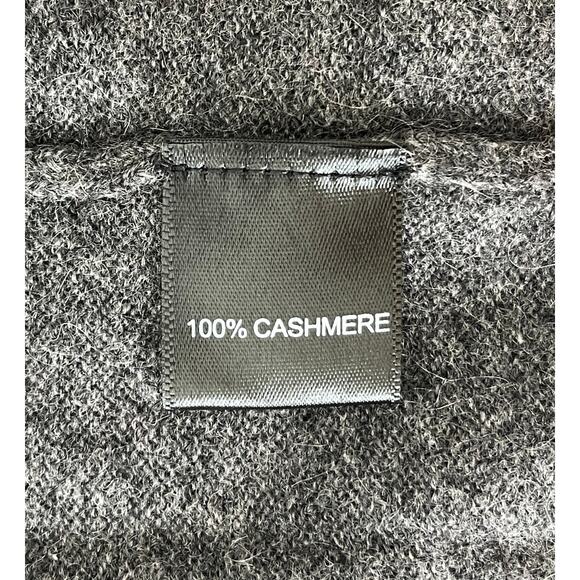 3-29 QI CASHMERE Men's Henley Sweater 100%Cashmere Gray S - Picture 8 of 16